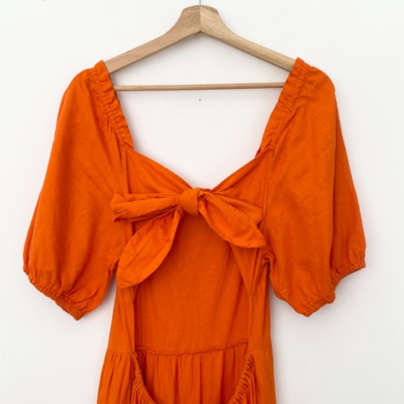 Who what wear puff sleeve open back maxi dress - Picture 6 of 7